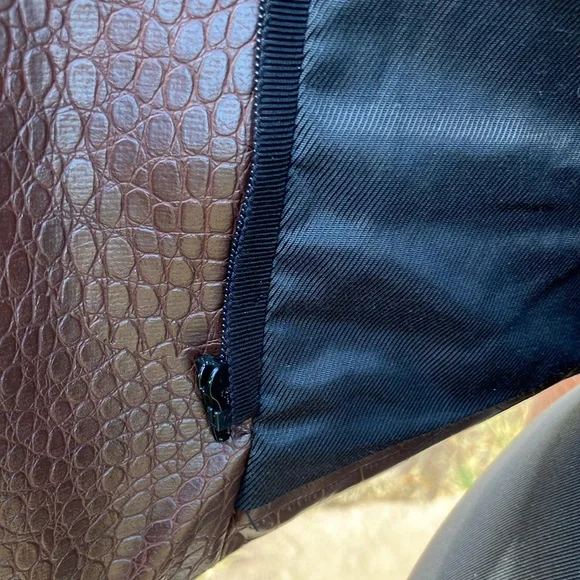 Veronica Beard Croc-Embossed Faux Leather Jacket (Flawed) - Picture 6 of 17